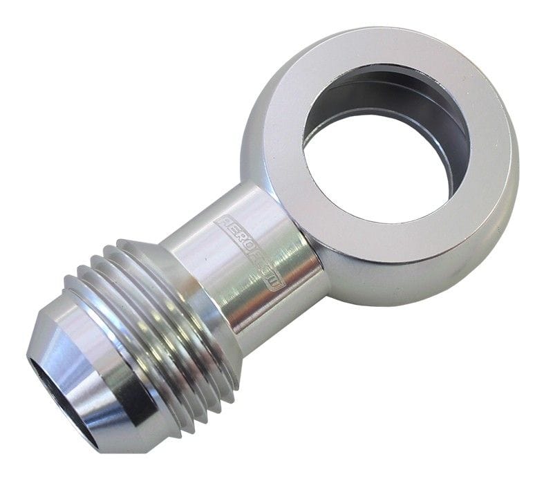 Aeroflow Performance Aeroflow Fittings M18 to 10AN / Silver Alloy AN Banjo Fitting 18mm SR