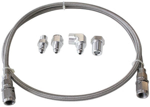Stainless Steel Braided Line Gauge Kit -4AN 
 6ft Hose Length with Fittings