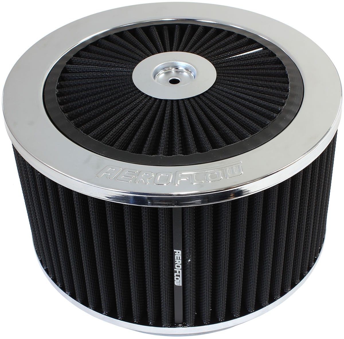 Aeroflow Performance Air Filtration Aeroflow Chrome Full Flow Air Filter Assembly with AF2851-1375 SR