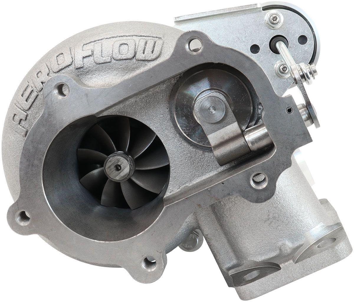Aeroflow Performance BOOSTED B5455 T3 .83 Internal Wastegate Turbocharger 660HP, Hi Temp Black Finish Aeroflow BOOSTED B5455 T3 .83 Internal Wastegate Turbocharger 660HP, Hi Temp Black Finish SR