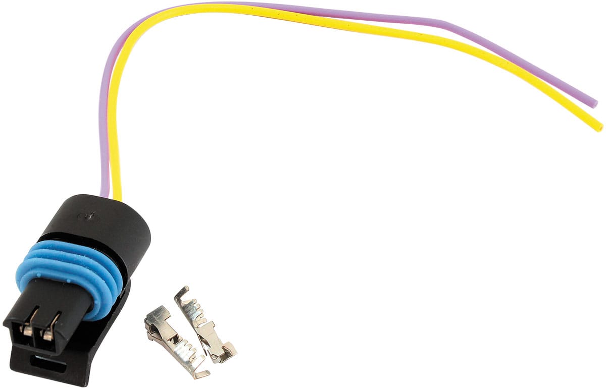 Aeroflow Performance Electrical Aeroflow GM Black 2 Pin Multi Purpose Pigtail Connector AF49-1599 SR