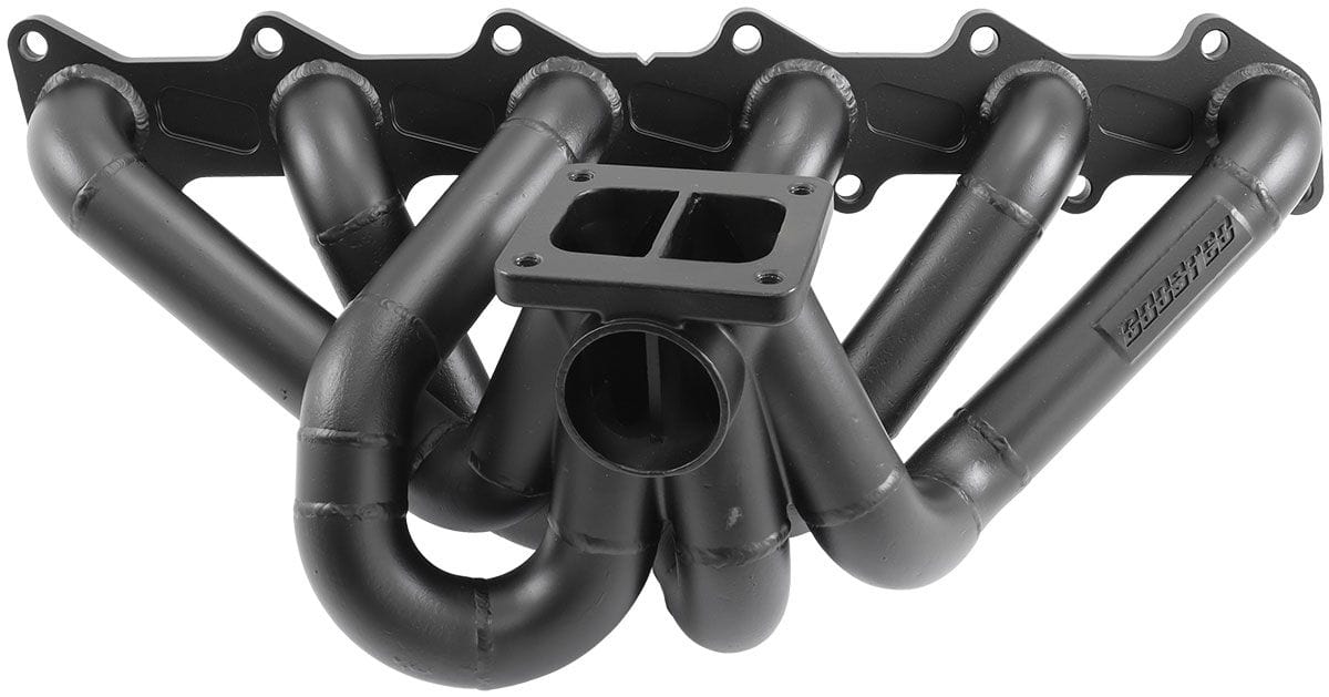 Aeroflow Performance Engine Manifolds AF8277-3000 Ford Barra T4 Turbo Manifold Suits High Mount GT35-GT42 Turbo, 50mm External SR