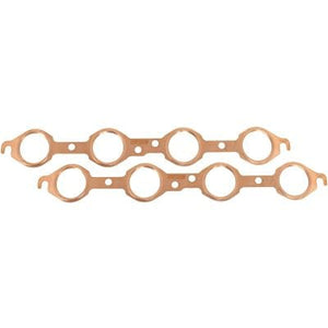 Aeroflow GM LS Round Port Copper Embossed Exhaust Gaskets AF1854-1004