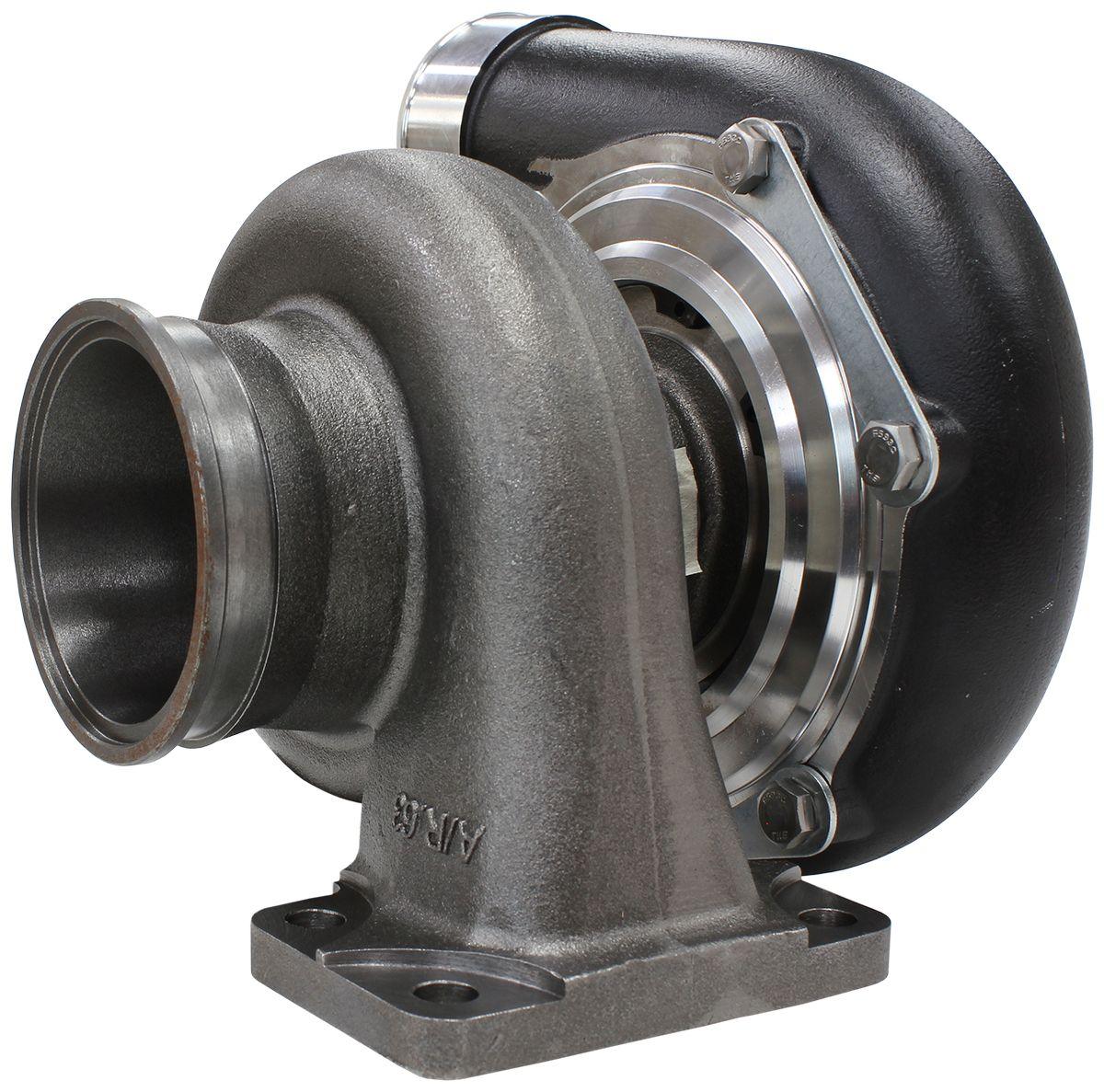 Aeroflow Performance External Wastegate, T3 Inlet Flange, V-Band Exhaust Flange Aeroflow BOOSTED 6662 .63 Turbocharger 900HP, Hi Temp Black Finish AF8005-3015BLK SR