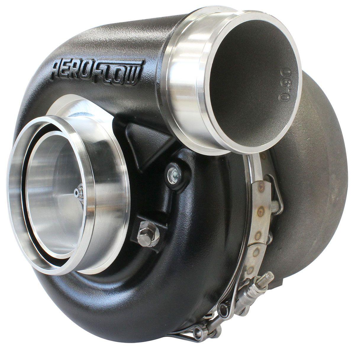 Aeroflow Performance External Wastegate, T4 Inlet Flange, V-Band Exhaust Flange Aeroflow BOOSTED 7375 T4 1.15 Turbocharger 1200HP, Hi Temp Black Finish AF8005-4040BLK SR