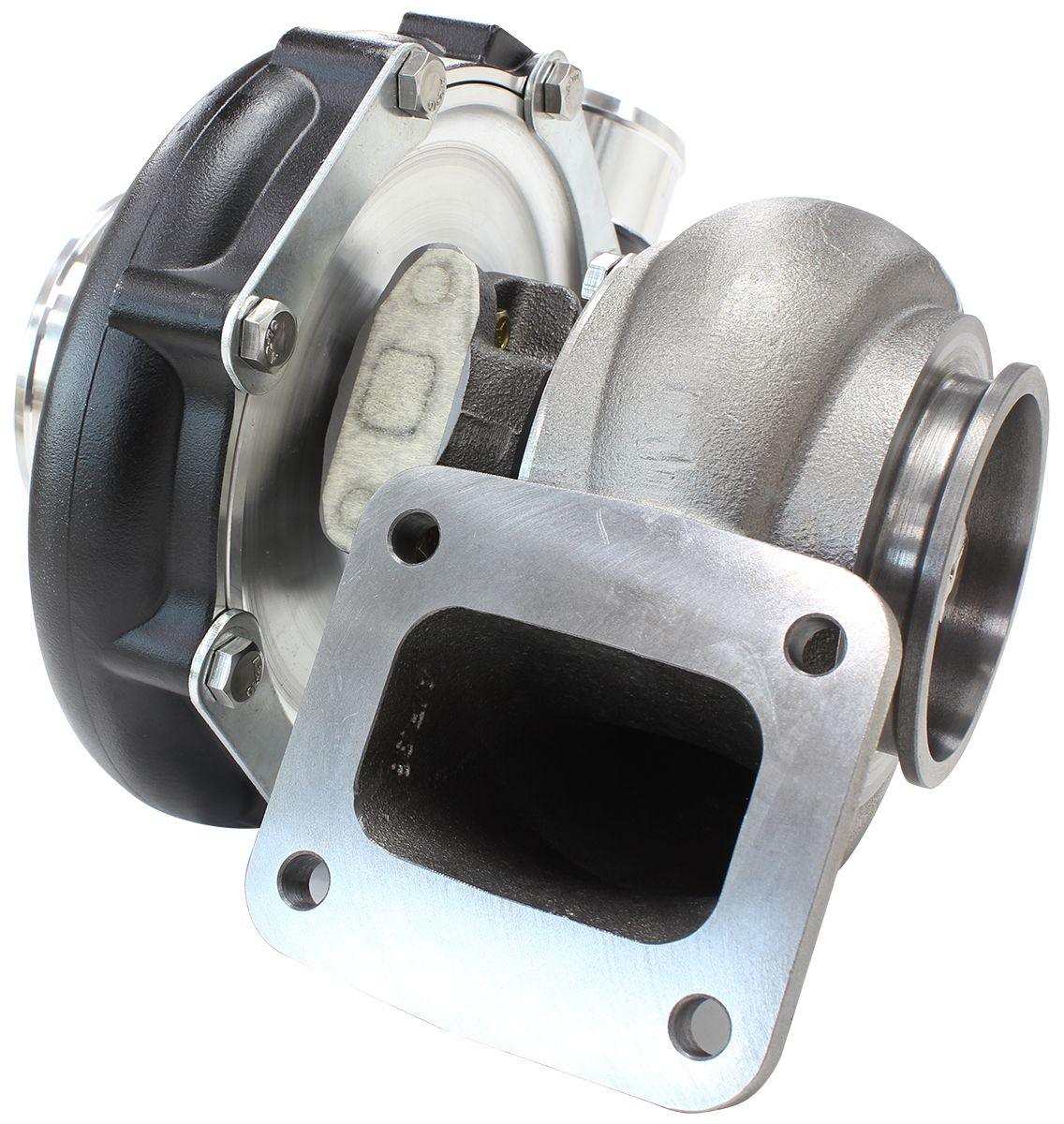 Aeroflow Performance External Wastegate, T4 Inlet Flange, V-Band Exhaust Flange Aeroflow BOOSTED 7875 T4 .96 Turbocharger 950HP, Hi Temp Black Finish AF8006-4010BLK SR