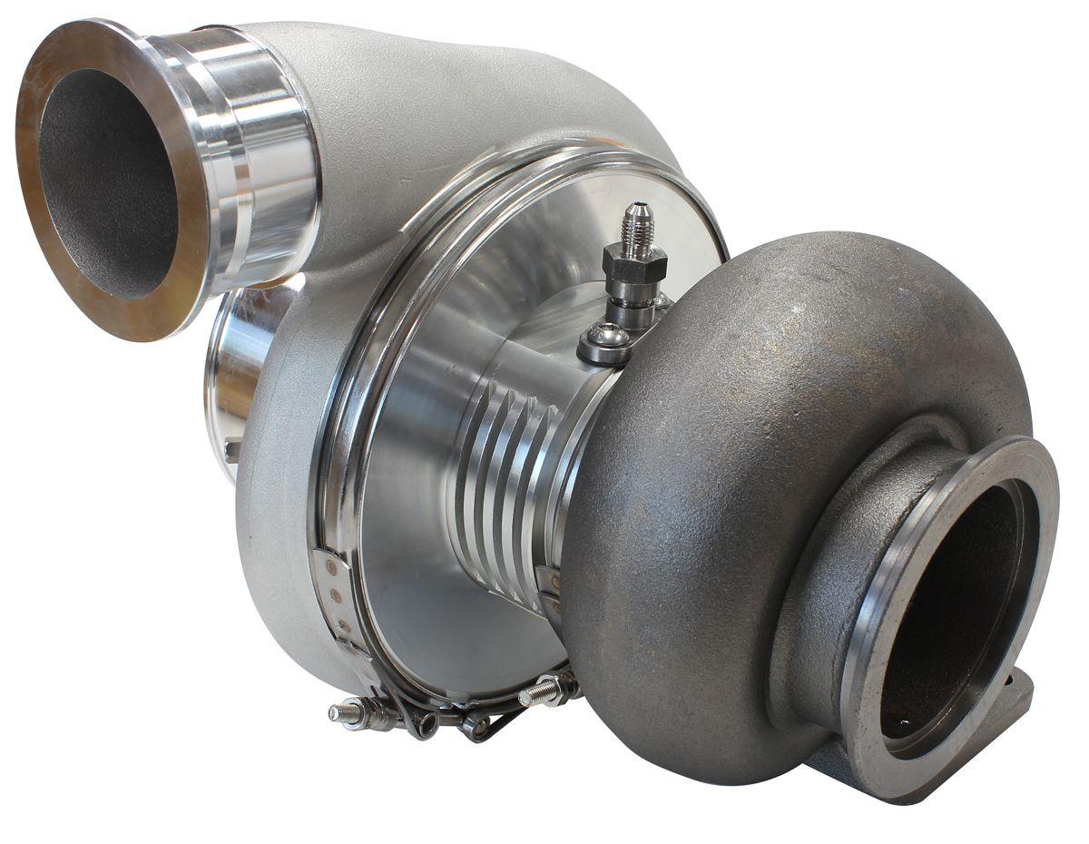 Aeroflow Performance External Wastegate, T4 Twin Entry Inlet Flange, V-Band Exhaust Flange Aeroflow BOOSTED 7575 T4 1.10 Turbocharger 1050HP, Natural Cast Finish AF8005-4017 SR