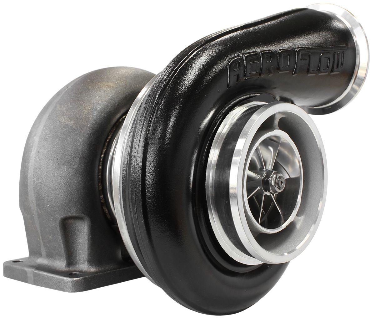 Aeroflow Performance External Wastegate, T4 Twin Entry Inlet Flange, V-Band Exhaust Flange Aeroflow BOOSTED 7588 T4 1.25 Turbocharger 1500HP, Hi Temp Black Finish AF8006-4027BLK SR