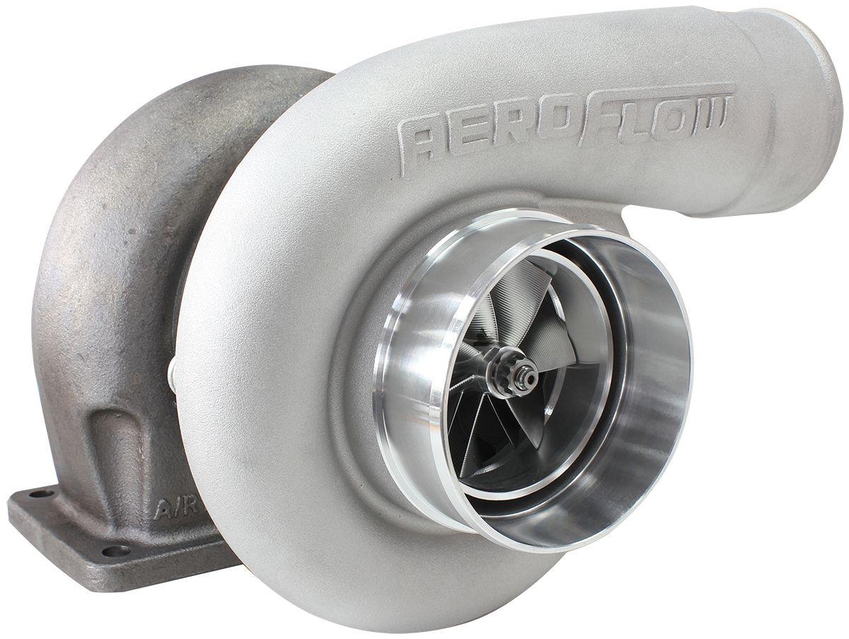 Aeroflow Performance External Wastegate, T4 Twin Entry Inlet Flange, V-Band Exhaust Flange Aeroflow BOOSTED 7885 T4 1.25 Turbocharger 1450HP, Natural Cast Finish AF8006-4020 SR