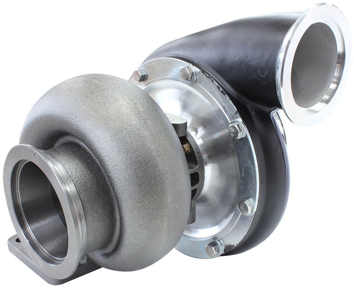 Aeroflow Performance External Wastegate, T4 Twin Entry Inlet Flange, V-Band Exhaust Flange Aeroflow BOOSTED B7875 T4 1.25 Reverse Rotation Turbocharger 1150HP, Hi Temp Black Finish SR