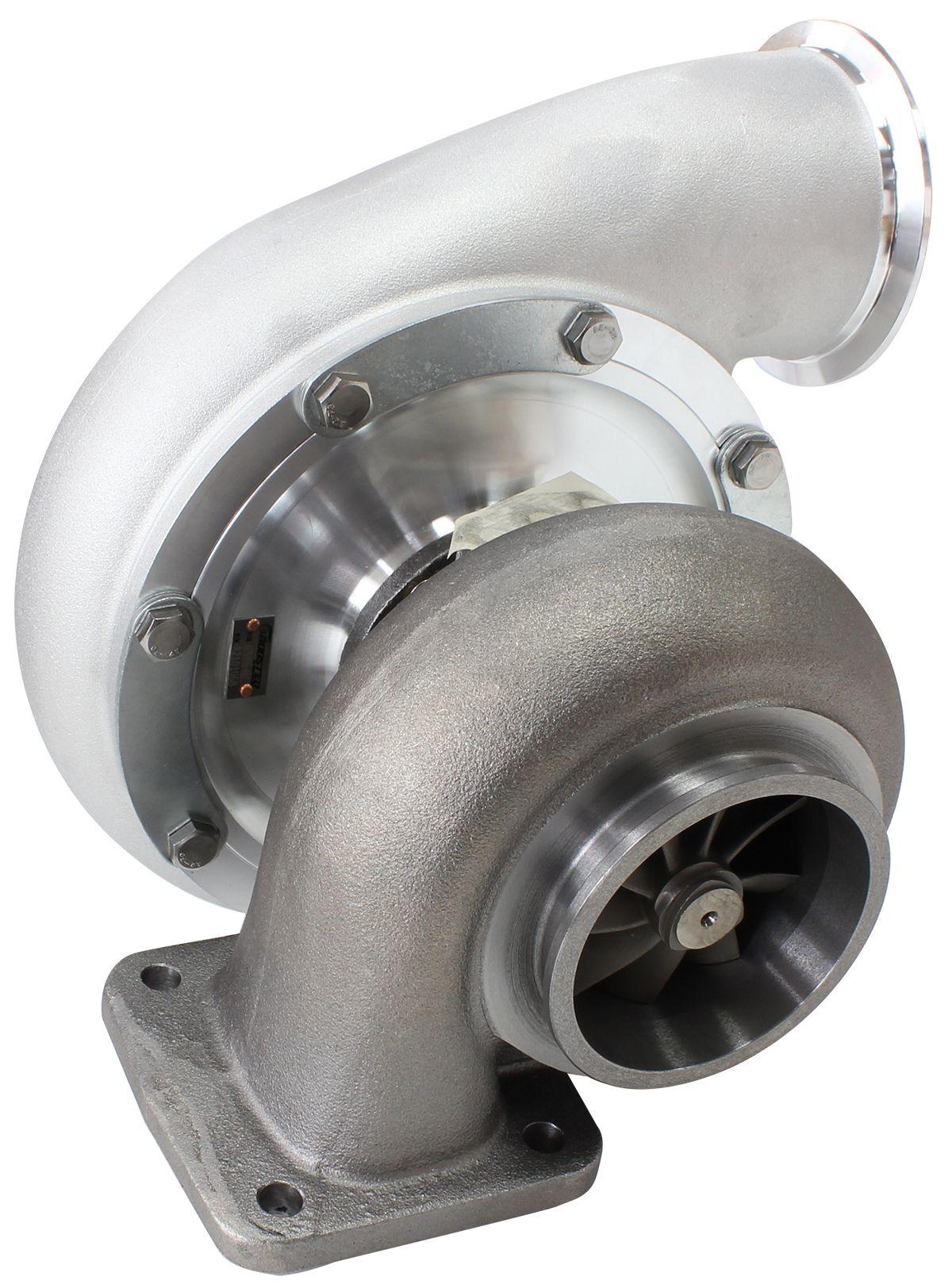 Aeroflow Performance External Wastegate, T4 Twin Entry Inlet Flange, V-Band Exhaust Flange Aeroflow BOOSTED B7875 T4 .96 Reverse Rotation Turbocharger 1150HP, Natural Cast Finish A SR