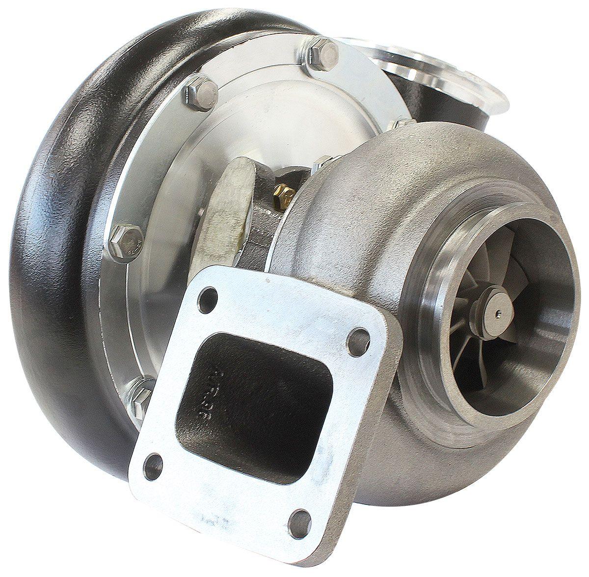 Aeroflow Performance External Wastegate, T4 Twin Entry Inlet Flange, V-Band Exhaust Flange Aeroflow BOOSTED B7875 T4 .96 Turbocharger 1150HP, Hi Temp Black Finish AF8006-4022BLK SR