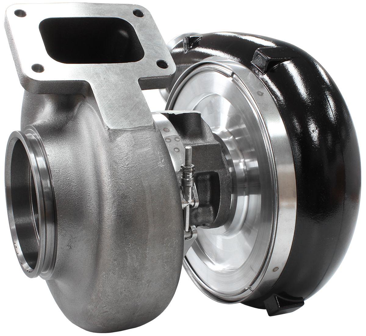 Aeroflow Performance External Wastegate, T6 Twin Entry Inlet Flange, V-Band Exhaust Flange Aeroflow BOOSTED 98102 T6 1.24 Turbocharger 2500HP, Hi Temp Black Finish AF8006-6011BLK SR