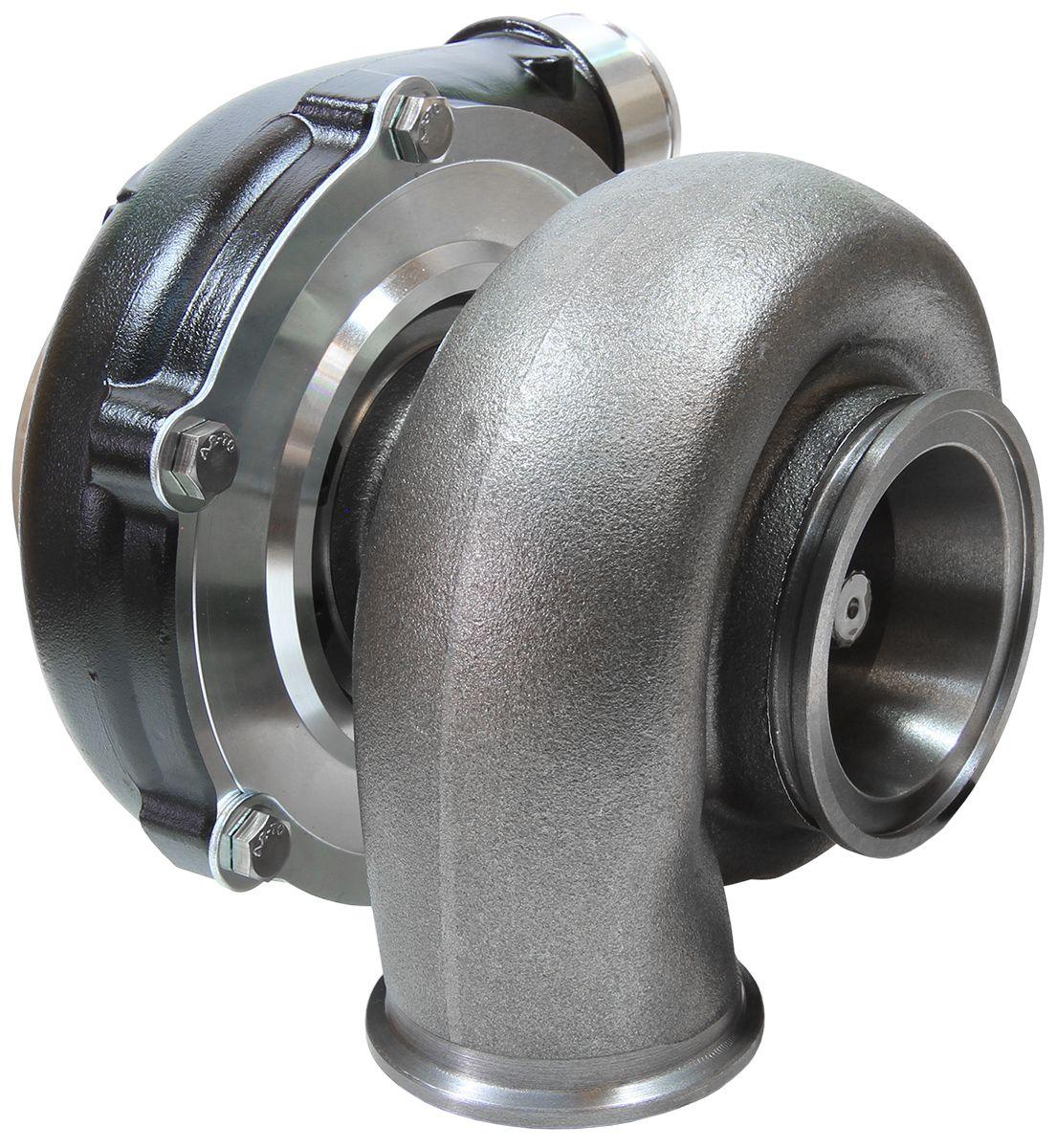 Aeroflow Performance External Wastegate, V-Band Inlet & Exhaust Flanges Aeroflow BOOSTED 5455 1.01 Reverse Rotation Turbocharger 650HP, Hi Temp Black Finish AF80 SR