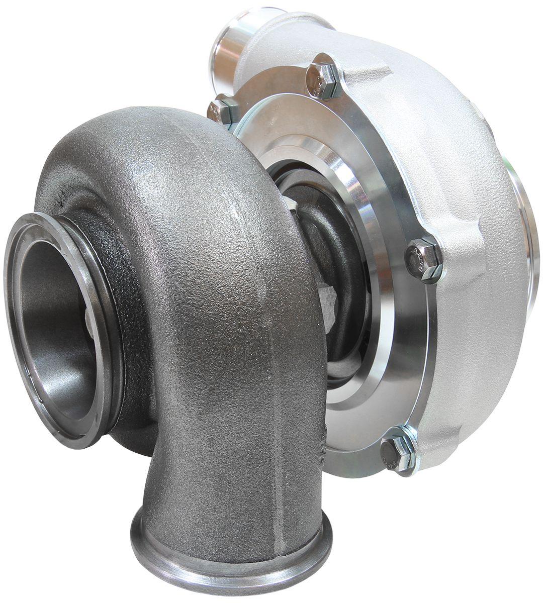 Aeroflow Performance External Wastegate, V-Band Inlet & Exhaust Flanges Aeroflow BOOSTED 5855 V-Band .83 Turbocharger 750HP, Natural Cast Finish AF8005-3033 SR