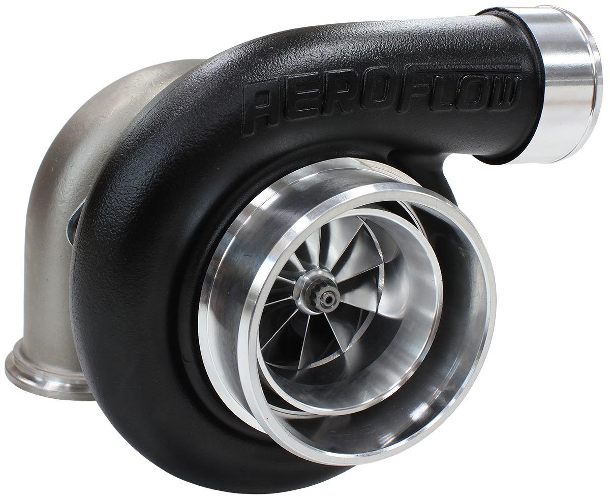 Aeroflow Performance External Wastegate, V-Band Inlet & Exhaust Flanges Aeroflow BOOSTED 6662 V-Band .82 Turbocharger 900HP, Hi Temp Black Finish AF8005-3020BLK SR