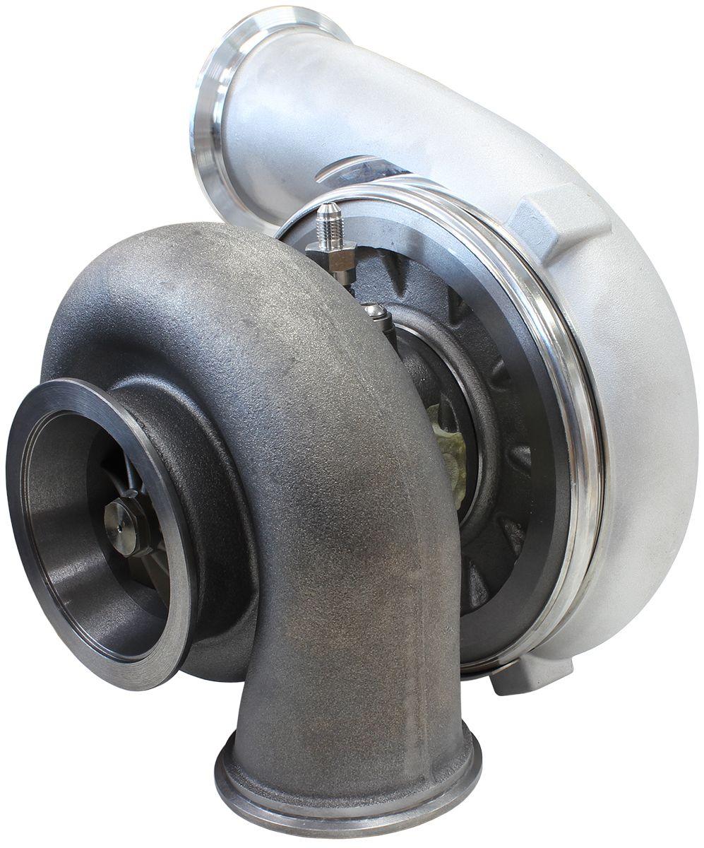 Aeroflow Performance External Wastegate, V-Band Inlet & Exhaust Flanges Aeroflow BOOSTED 7075 V-Band 1.16 Turbocharger 950HP, Natural Cast Finish AF8005-4014 SR