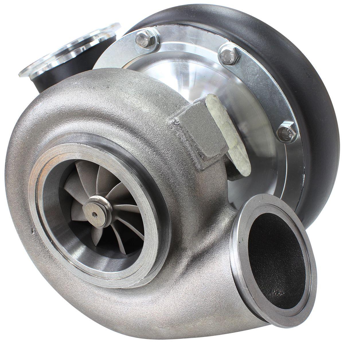 Aeroflow Performance External Wastegate, V-Band Inlet & Exhaust Flanges Aeroflow BOOSTED B7875 1.01 Reverse Rotation Turbocharger 1150HP, Hi Temp Black Finish AF SR
