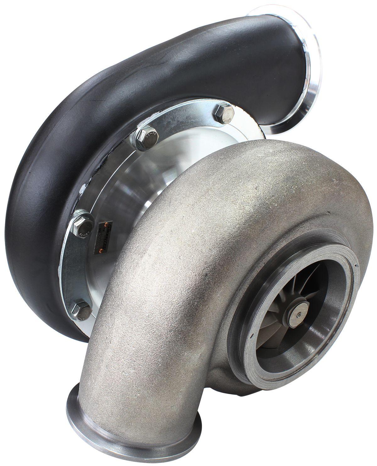 Aeroflow Performance External Wastegate, V-Band Inlet & Exhaust Flanges Aeroflow BOOSTED B7875 1.01 Reverse Rotation Turbocharger 1150HP, Hi Temp Black Finish AF SR