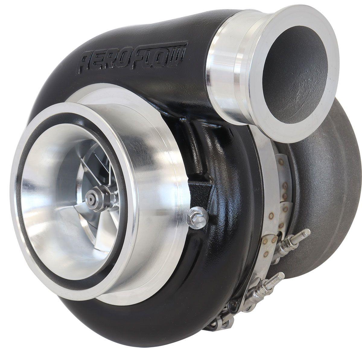 Aeroflow Performance External Wastegate, V-Band Single Entry Inlet Flange, V-Band Exhaust Aeroflow BOOSTED 8888 V-Band 1.31 Turbocharger 1250HP, Natural Cast Finish AF8005-6003BLK SR