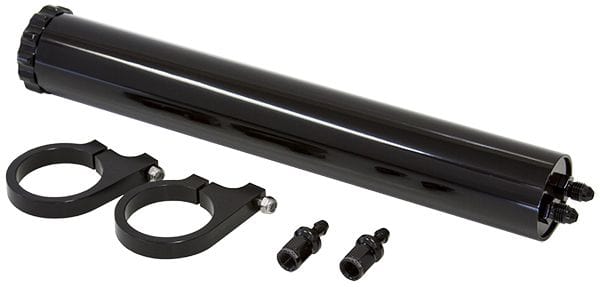 Aeroflow Performance Fabricated Tanks BLack Aeroflow Billet Aluminium Radiator Over Flow Tank SR