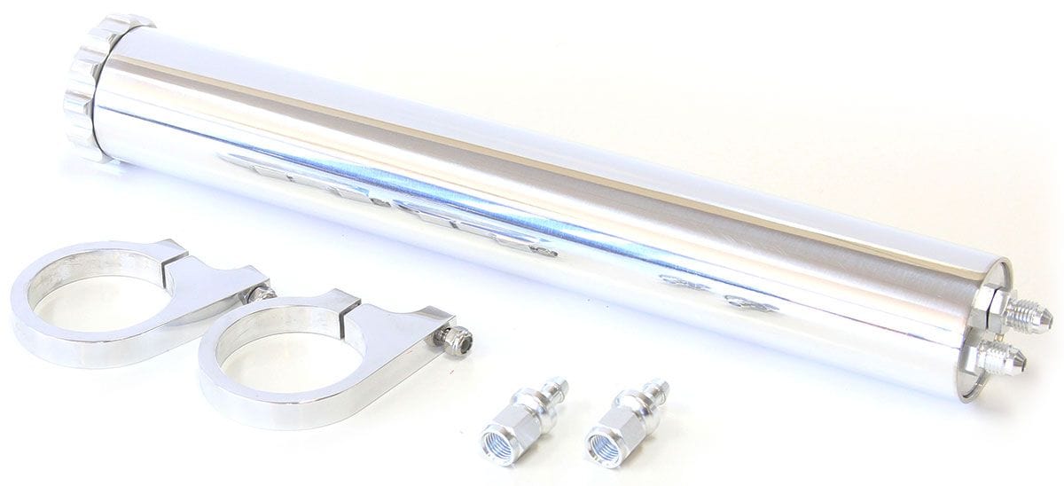 Aeroflow Performance Fabricated Tanks Polished Aeroflow Billet Aluminium Radiator Over Flow Tank SR