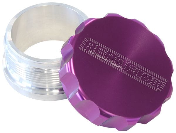 Aeroflow Performance Fabrication 3" / Purple Billet Aluminium Weld-On Filler with Cap SR