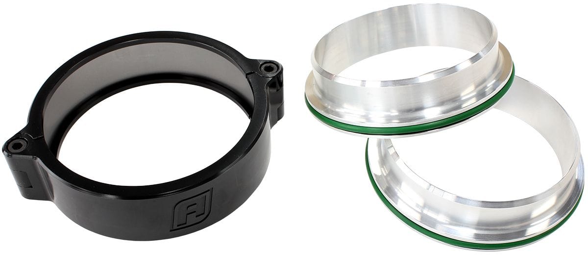 Aeroflow Performance Fabrication Black / 3.5" Billet Aluminium Intercooler Clamp SR