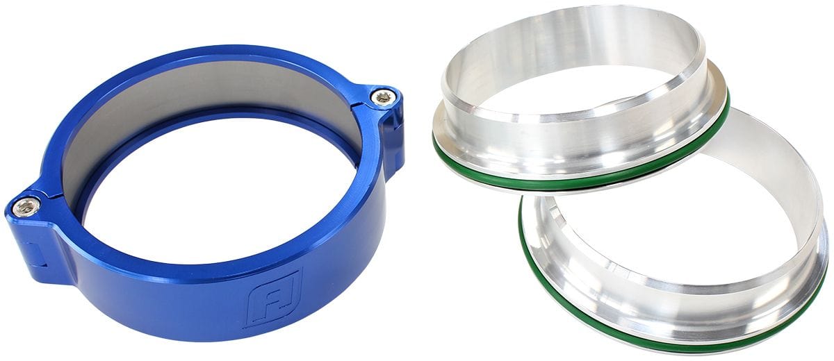 Aeroflow Performance Fabrication Blue / 4" Billet Aluminium Intercooler Clamp SR