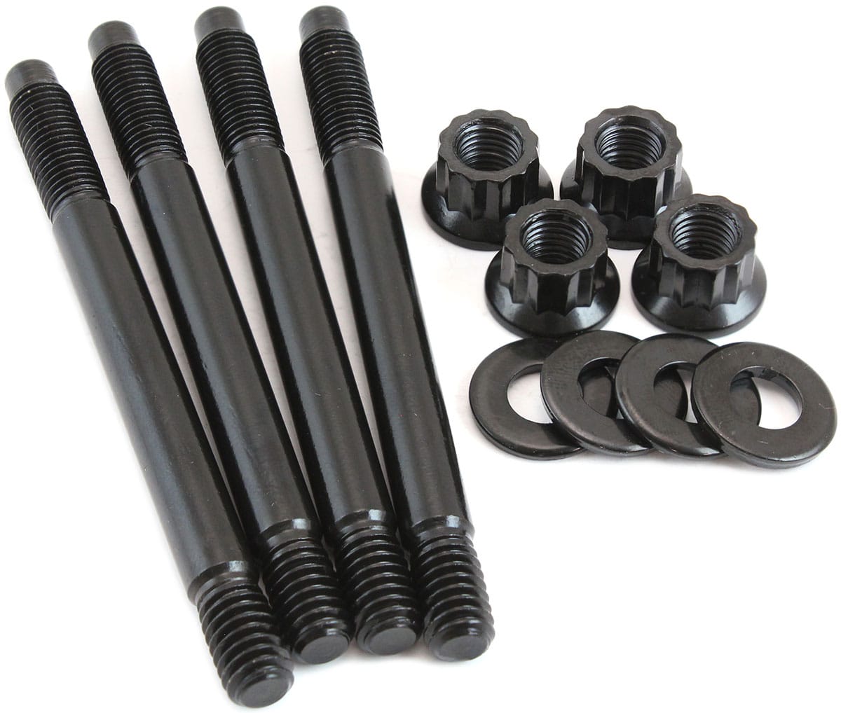 Aeroflow Performance Fabrication & Fasteners Aeroflow Carburettor Stud Kit to Suit 2" Spacer, 3.70" (94mm) OAL - Black Finish AF37-1053 SR