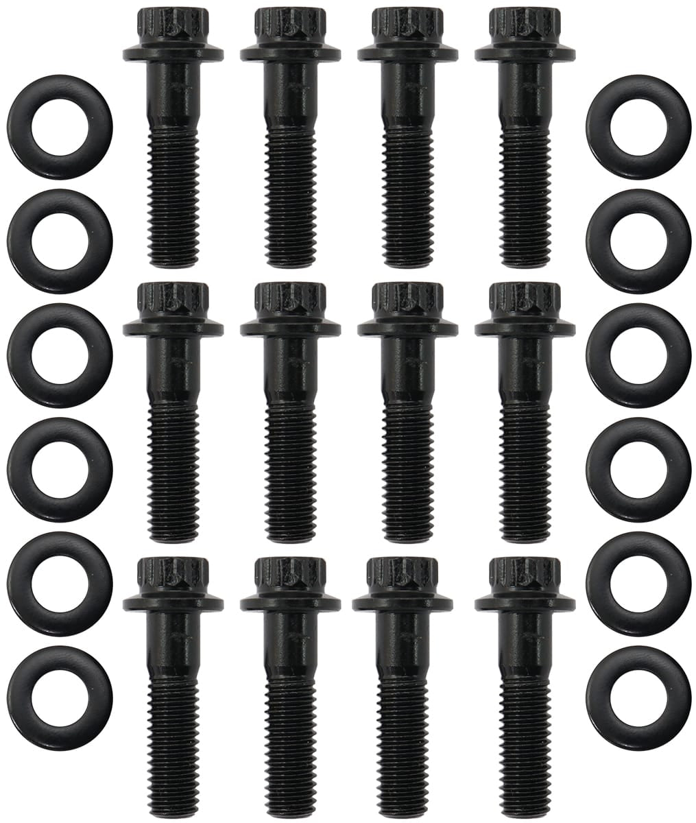 Aeroflow Performance Fabrication & Fasteners Aeroflow GM LS Header Bolts M8 x 1.25mm, 1.181" (30mm) UHL - Black Finish AF37-1013 SR