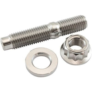 Aeroflow M10 x 1.25mm Titanium Stud, 12 Point Locking Nut and Washer Kit AF55-2013
