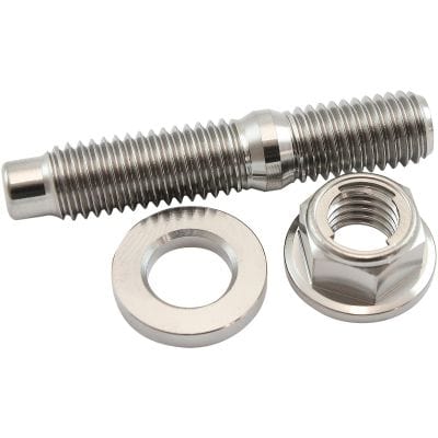 Aeroflow Performance Fabrication & Fasteners Aeroflow M10 x 1.50mm Titanium Stud, Locking Hex Nut and Washer Kit AF55-2017 SR