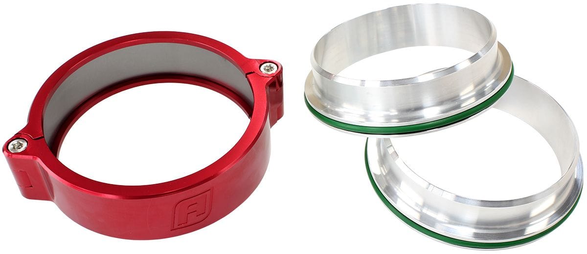 Aeroflow Performance Fabrication Red / 4" Billet Aluminium Intercooler Clamp SR