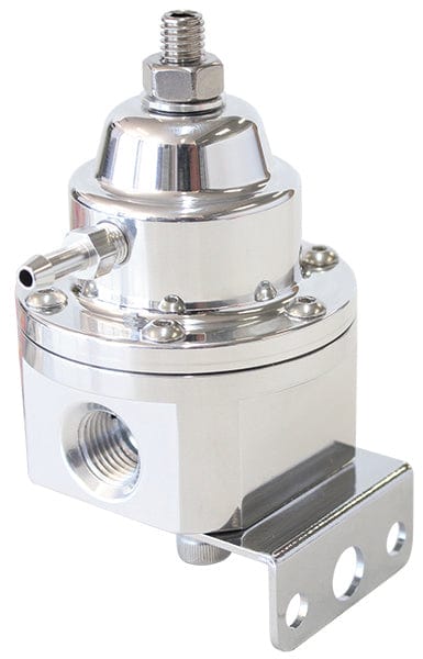 Aeroflow Performance Fuel Systems Silver 2-Port 1200hp Billet Fuel Pressure Regulator 30-120psi Adjustable - AF66-2055 SR