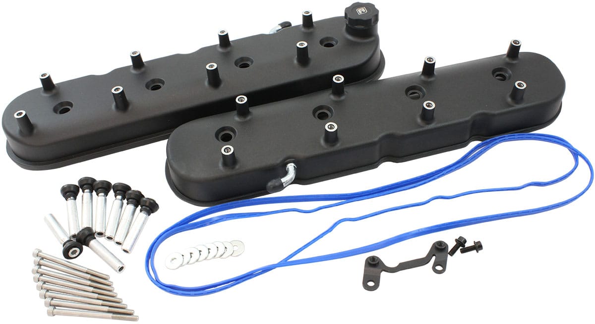 Aeroflow Performance GM LS FACTORY VALVE COVERS (AF77-5019BLK) SR
