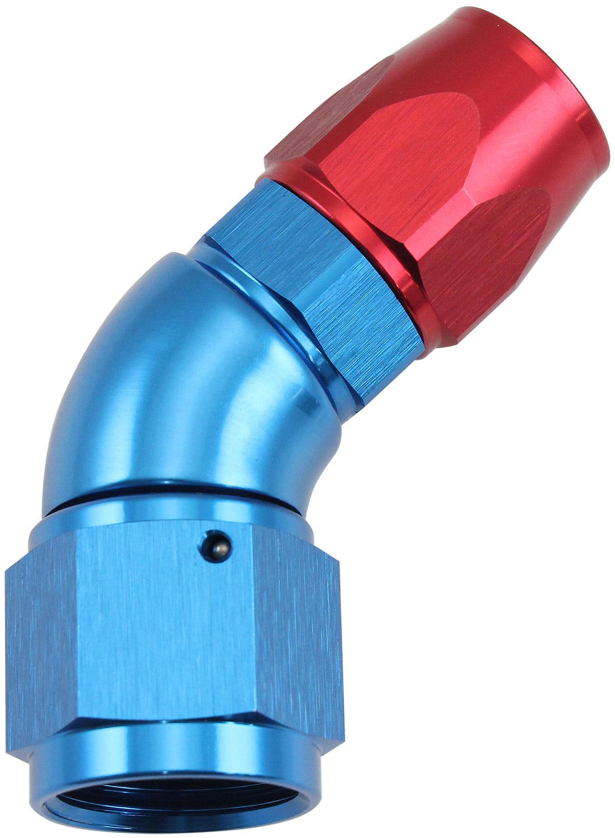 Aeroflow Performance Hose & Fittings Aeroflow 200 Series Teflon Style One Piece 45 Degree Stepped Hose End -10AN to -8 Hose AF572-08-10D SR