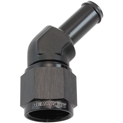 Aeroflow Performance Hose & Fittings Aeroflow 45° Hose Barb 1/2" to -10AN AF412-10-08BLK SR