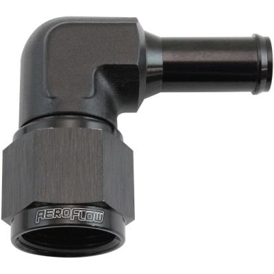 Aeroflow Performance Hose & Fittings Aeroflow 90° Hose Barb 1/2" to -10AN AF413-10-08BLK SR