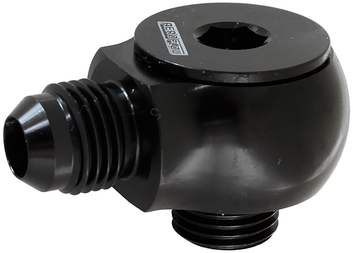 Aeroflow Performance Hose & Fittings Aeroflow 90° Low Profile -12ORB to -10AN Male Adapter AF909-10-12BLK SR