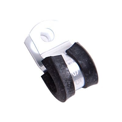 Aeroflow Performance Hose & Fittings Aeroflow Cushioned P-Clamps 7/16" (11.1mm) I.D - Silver Finish AF158-07S SR