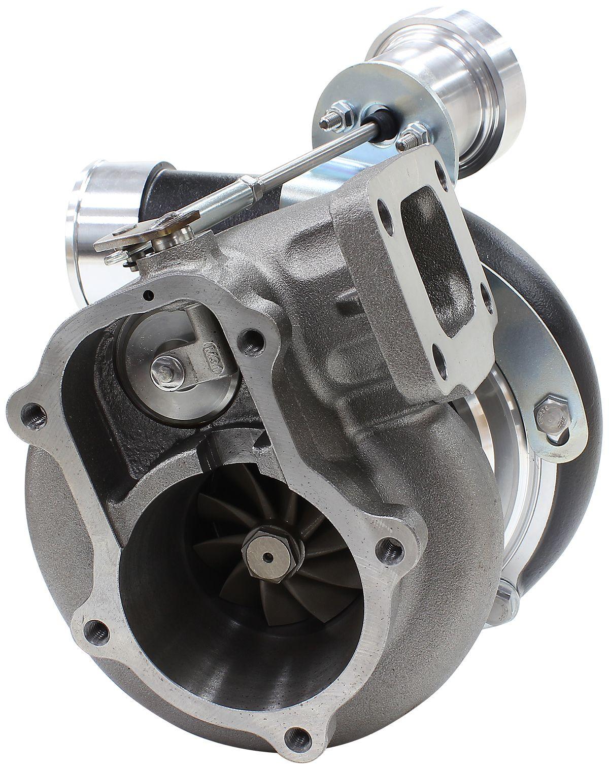 Aeroflow Performance Internal Wastegate, T3 Inlet Flange, BA-BF XR6 5-Bolt Exhaust Flange Aeroflow BOOSTED 6662 XR6 1.06 Turbocharger 825HP, Hi Temp Black Finish AF8005-3014BLK SR