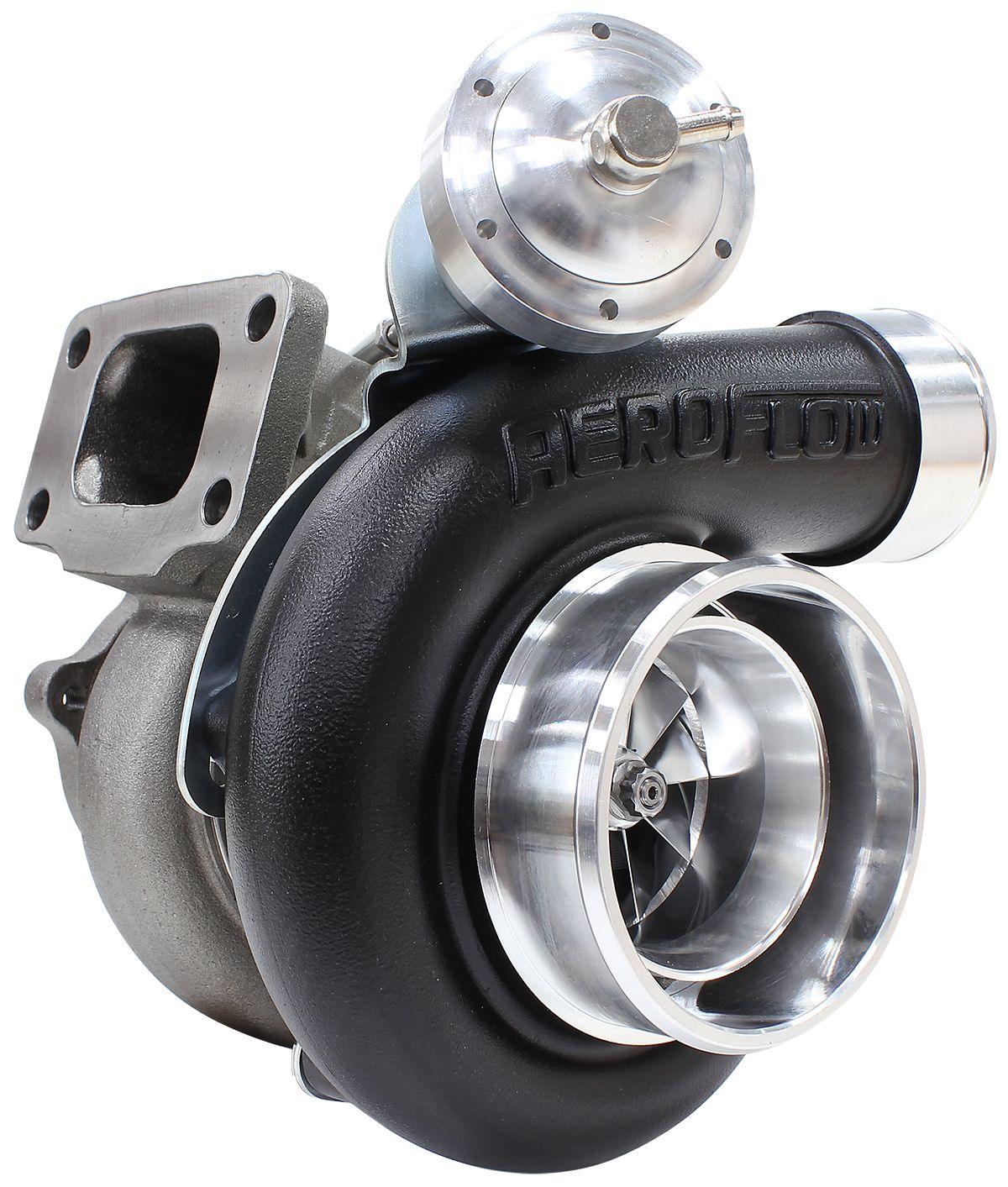 Aeroflow Performance Internal Wastegate, T3 Inlet Flange, BA-BF XR6 5-Bolt Exhaust Flange Aeroflow BOOSTED 6662 XR6 1.06 Turbocharger 825HP, Hi Temp Black Finish AF8005-3014BLK SR