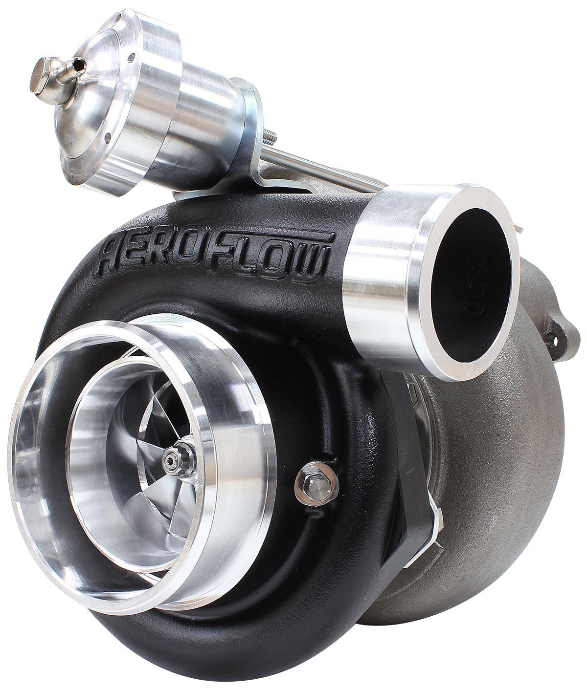 Aeroflow Performance Internal Wastegate, T3 Inlet Flange, BA-BF XR6 5-Bolt Exhaust Flange Aeroflow BOOSTED 6662 XR6 1.06 Turbocharger 825HP, Hi Temp Black Finish AF8005-3014BLK SR