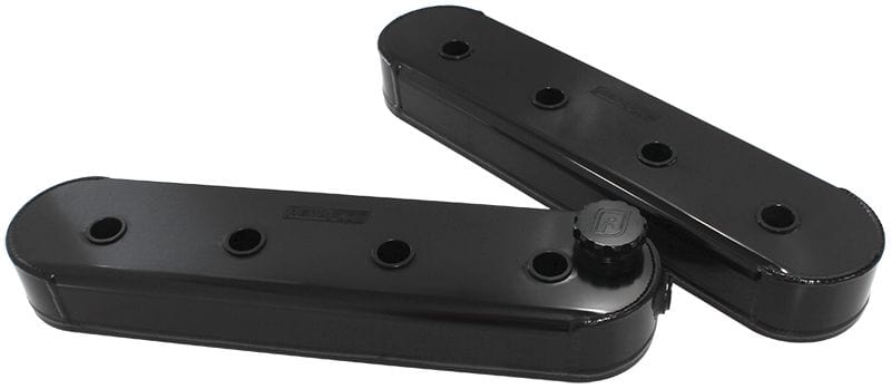 Aeroflow Performance LS Engine Parts Black Chev/Holden LS Series Fabricated Aluminium Valve Covers SR