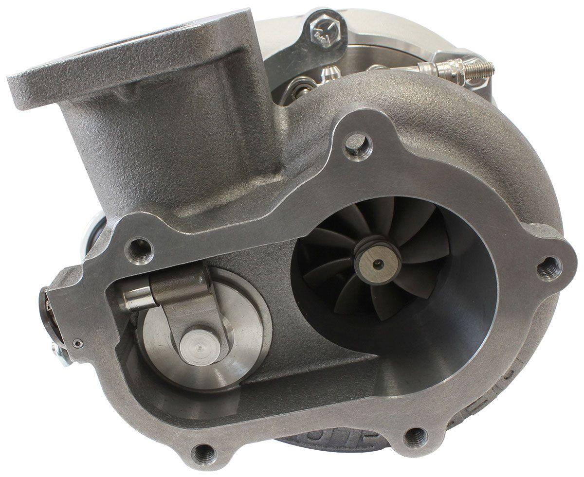 Aeroflow Performance T3 Inlet Flange, Ford 5-Bolt Exhaust Flange Aeroflow BOOSTED B5455 T3 .83 Internal Wastegate Turbocharger 660HP, Natural Cast Finish SR