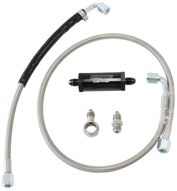 Aeroflow Performance Turbo Accessories AF30-1005 Turbo Oil & Water Feed Line Kit - Suit Ford FG XR6 SR