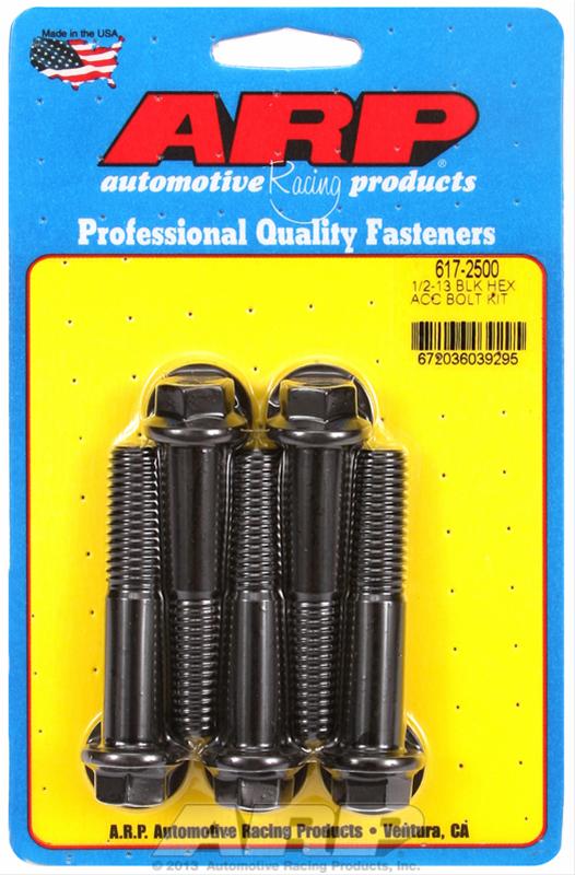ARP ARP 1/2"-13 x 2.500 hex black oxide bolts (617-2500) SR