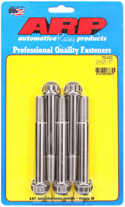 ARP ARP 1/2"-20 x 4.000 12pt SS bolts (755-4000) SR
