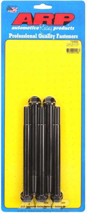 ARP 1/2"-20 x 6.000 hex black oxide bolts (716-6000)